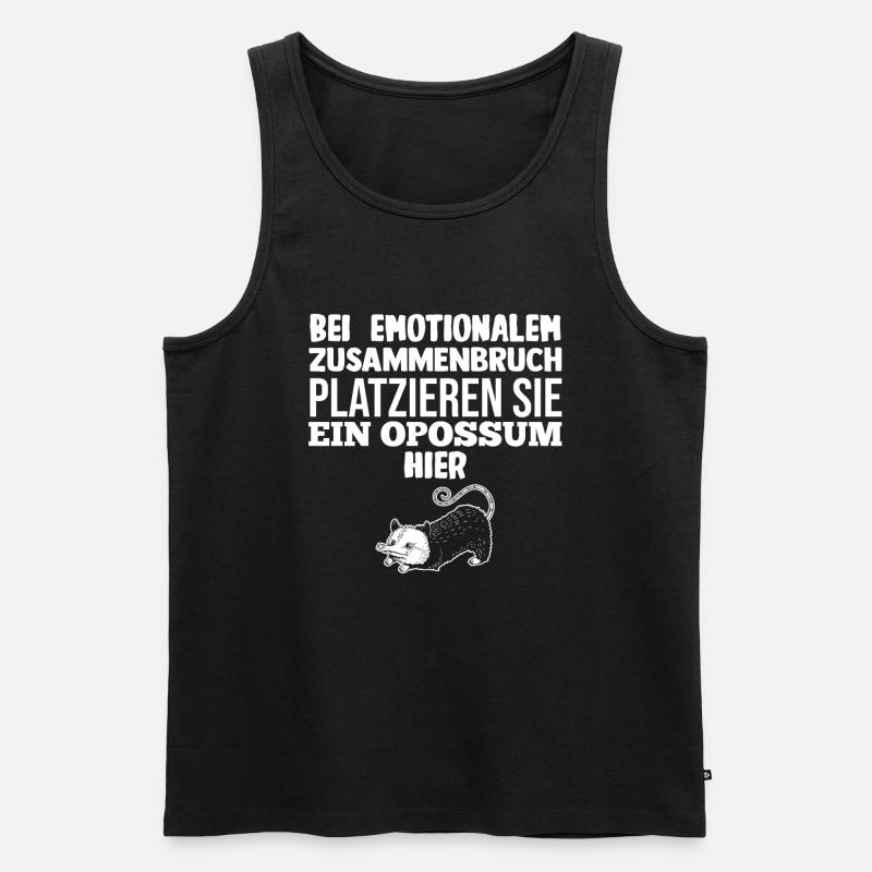 Opossum - Männer Premium Bio Tank Top - Schwarz
