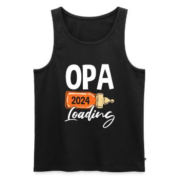 Werdender Opa 2024 - Männer Premium Bio Tank Top - Schwarz - Vorne - AI Model Male 178 light (178cm)