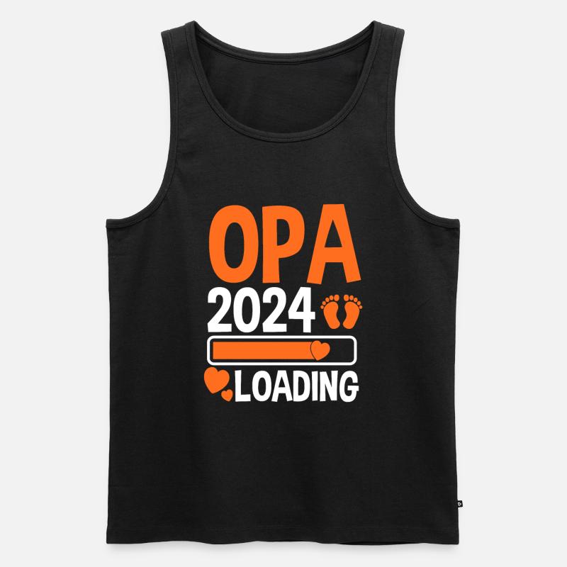 Werdender Opa 2025 - Männer Premium Bio Tank Top - Schwarz