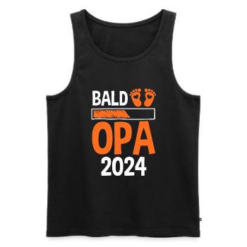 Werdender Opa 2029 - Männer Premium Bio Tank Top - Schwarz - Vorne - Michal (187cm)