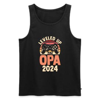 Werdender Opa 2035 - Männer Premium Bio Tank Top - Schwarz - Vorne - Michal (187cm)