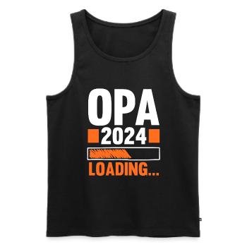 Werdender Opa 2038 - Männer Premium Bio Tank Top - Schwarz - Vorne - Michal (187cm)