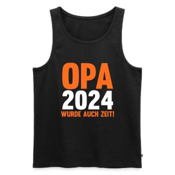 Werdender Opa 2039 - Männer Premium Bio Tank Top - Schwarz - Vorne - Michal (187cm)