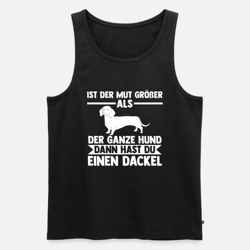 Hund Dackel - Männer Premium Bio Tank Top - Schwarz