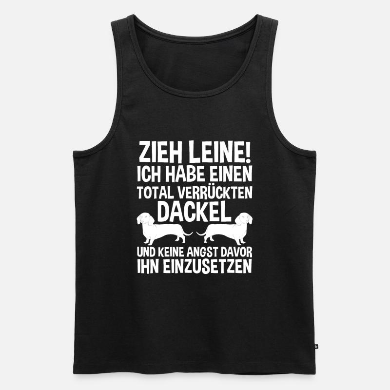 Hund Dackel - Männer Premium Bio Tank Top - Schwarz