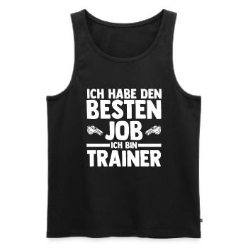 Sportmannschaft Trainer - Männer Premium Bio Tank Top - Schwarz - Vorne - Michal (187cm)