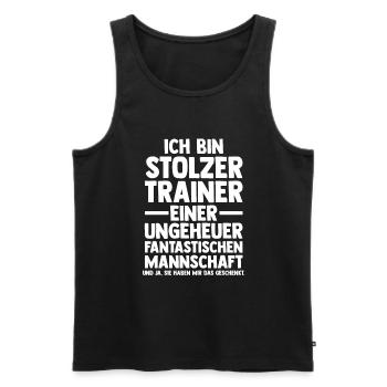 Sportmannschaft Trainer - Männer Premium Bio Tank Top - Schwarz - Vorne - Michal (187cm)