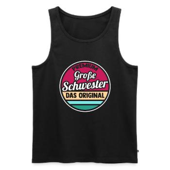 Geschwister Schwestern Schwester - Männer Premium Bio Tank Top - Schwarz - Vorne - Michal (187cm)