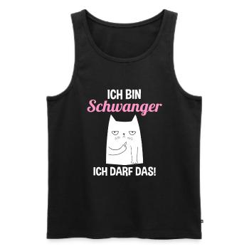 Schwangerschaft Katze Ich Bin Schwanger Ich Darf D - Männer Premium Bio Tank Top - Schwarz - Vorne - AI Model Male 178 light (178cm)