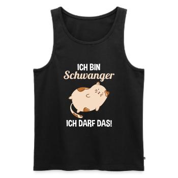 Schwangerschaft Katze Ich Bin Schwanger Ich Darf D - Männer Premium Bio Tank Top - Schwarz - Vorne - AI Model Male 178 light (178cm)