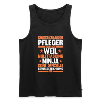 Pfleger Pflegekraft Kinderkrankenpfleger - Männer Premium Bio Tank Top - Schwarz - Vorne - Michal (187cm)