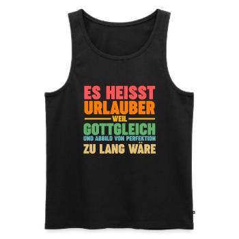 Sommerurlaub Urlauber Urlaub - Männer Premium Bio Tank Top - Schwarz - Vorne - Michal (187cm)