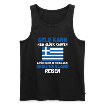 Griechen Grieche Griechenland - Männer Premium Bio Tank Top - Schwarz - Vorne - Michal (187cm)