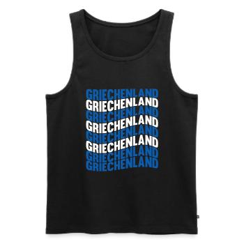 Griechen Grieche Griechenland - Männer Premium Bio Tank Top - Schwarz - Vorne - Michal (187cm)