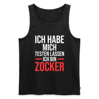 Zocker Zocken Gamer - Männer Premium Bio Tank Top - Schwarz - Vorne - Michal (187cm)