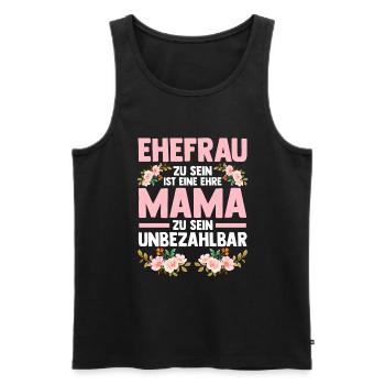 Ehefrau Mutter Mama - Männer Premium Bio Tank Top - Schwarz - Vorne - AI Model Male 178 light (178cm)