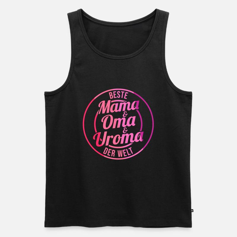 Mutter Mama Oma Uroma - Männer Premium Bio Tank Top - Schwarz