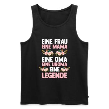 Mutter Mama Oma Uroma - Männer Premium Bio Tank Top - Schwarz - Vorne - Michal (187cm)