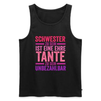 Schwester und Tante - Männer Premium Bio Tank Top - Schwarz - Vorne - Michal (187cm)