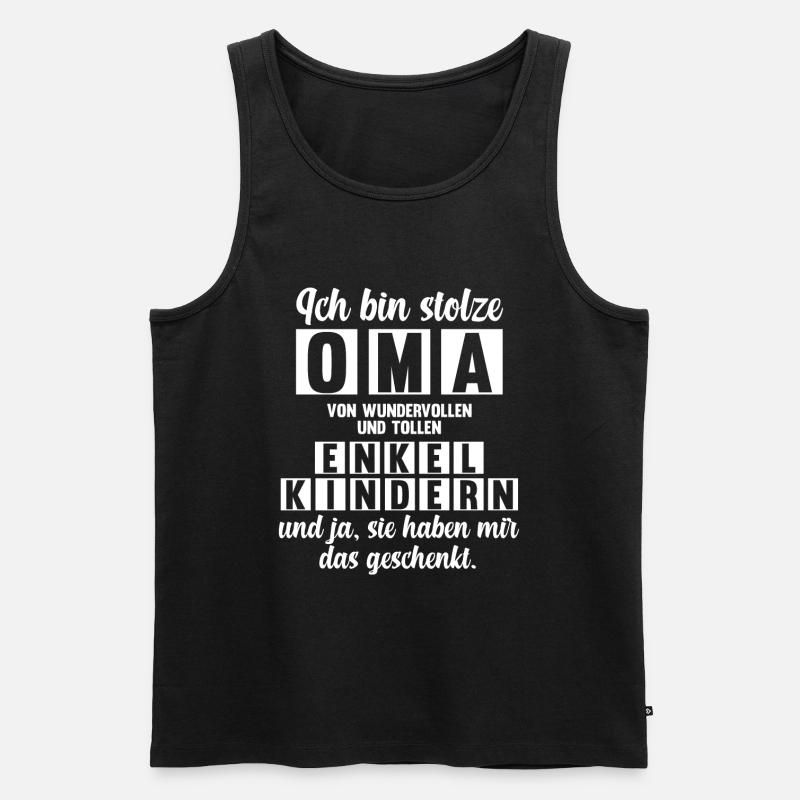 Großmutter Enkelkinder Oma - Männer Premium Bio Tank Top - Schwarz