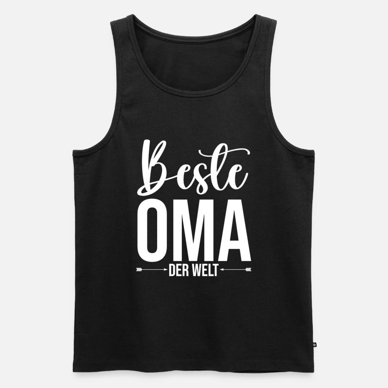 Großmutter Beste Oma - Männer Premium Bio Tank Top - Schwarz