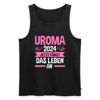 Urgroßmutter 2024 Uroma - Männer Premium Bio Tank Top - Schwarz - Vorne - AI Model Male 178 light (178cm)