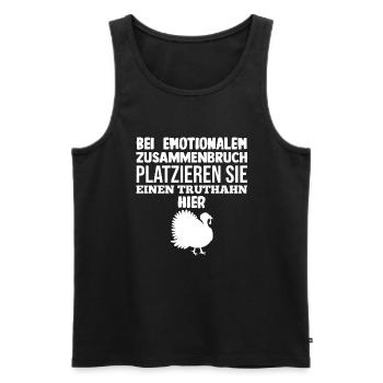 Truthuhn Truthahn - Männer Premium Bio Tank Top - Schwarz - Vorne - Michal (187cm)