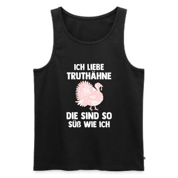 Truthuhn Truthahn - Männer Premium Bio Tank Top - Schwarz - Vorne - Michal (187cm)
