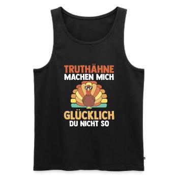 Truthuhn Truthahn - Männer Premium Bio Tank Top - Schwarz - Vorne - Michal (187cm)