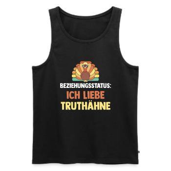 Beziehungsstatus Truthuhn Truthahn - Männer Premium Bio Tank Top - Schwarz - Vorne - Michal (187cm)