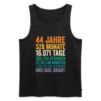 44 Jahre Vierundvierzigster Geburtstag - Männer Premium Bio Tank Top - Schwarz - Vorne - Michal (187cm)