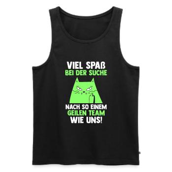 Jobwechsel Arbeit Büro Kollegen Abschiedsgeschenk - Männer Premium Bio Tank Top - Schwarz - Vorne - Michal (187cm)