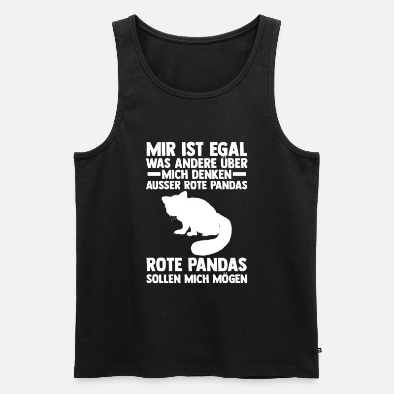 Roter Panda - Männer Premium Bio Tank Top - Schwarz