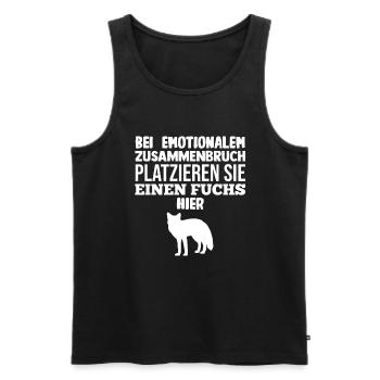 Fuchs - Männer Premium Bio Tank Top - Schwarz - Vorne - Michal (187cm)
