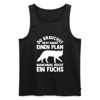 Fuchs - Männer Premium Bio Tank Top - Schwarz - Vorne - Michal (187cm)