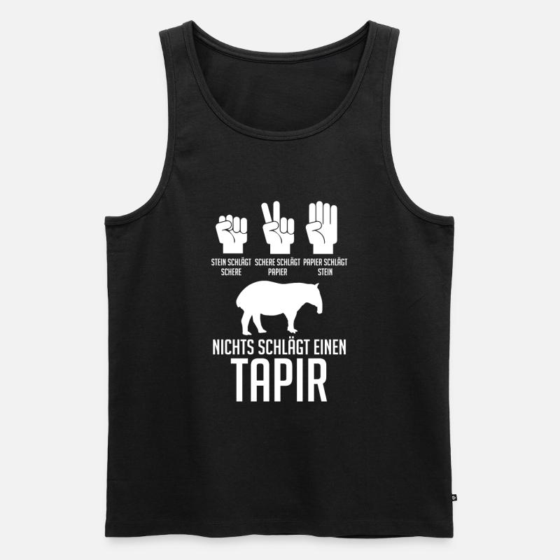 Tapir - Männer Premium Bio Tank Top - Schwarz
