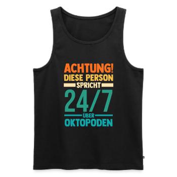 Tintenfisch Oktopus - Männer Premium Bio Tank Top - Schwarz - Vorne - AI Model Male 178 light (178cm)