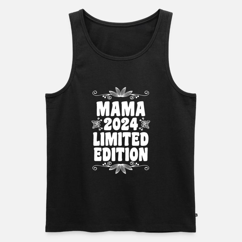 Werdende Mama 2024 - Männer Premium Bio Tank Top - Schwarz