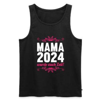 Werdende Mama 2024 - Männer Premium Bio Tank Top - Schwarz - Vorne - Michal (187cm)