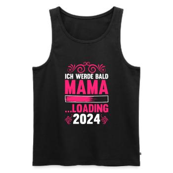 Werdende Mama 2024 - Männer Premium Bio Tank Top - Schwarz - Vorne - Michal (187cm)