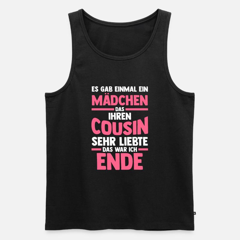 Cousine Cousins Cousin - Männer Premium Bio Tank Top - Schwarz