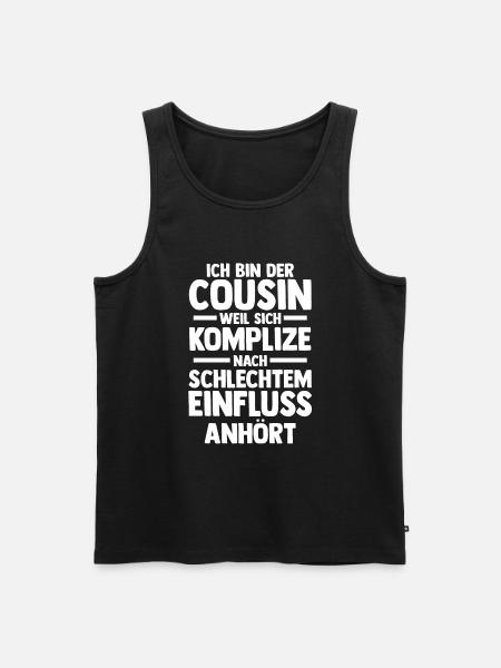 Cousins Cousin - Männer Premium Bio Tank Top - Schwarz