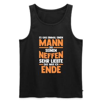 Neffe Pate Patenonkel Onkel - Männer Premium Bio Tank Top - Schwarz - Vorne - Michal (187cm)