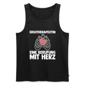 Ergotherapie Ergotherapeutin - Männer Premium Bio Tank Top - Schwarz - Vorne - Michal (187cm)