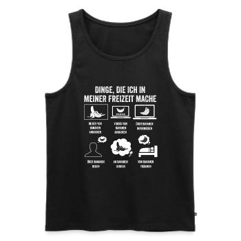 Früchte Banane - Männer Premium Bio Tank Top - Schwarz - Vorne - Michal (187cm)