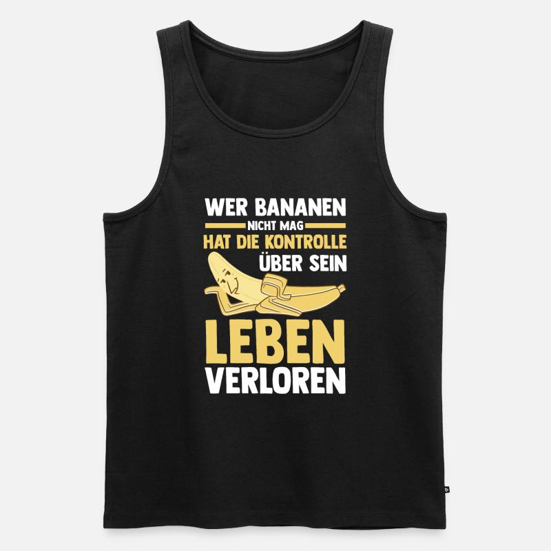 Früchte Banane - Männer Premium Bio Tank Top - Schwarz