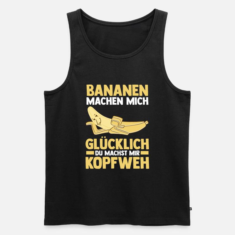 Früchte Banane - Männer Premium Bio Tank Top - Schwarz