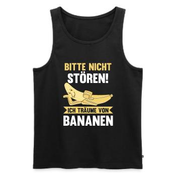 Früchte Banane - Männer Premium Bio Tank Top - Schwarz - Vorne - Michal (187cm)