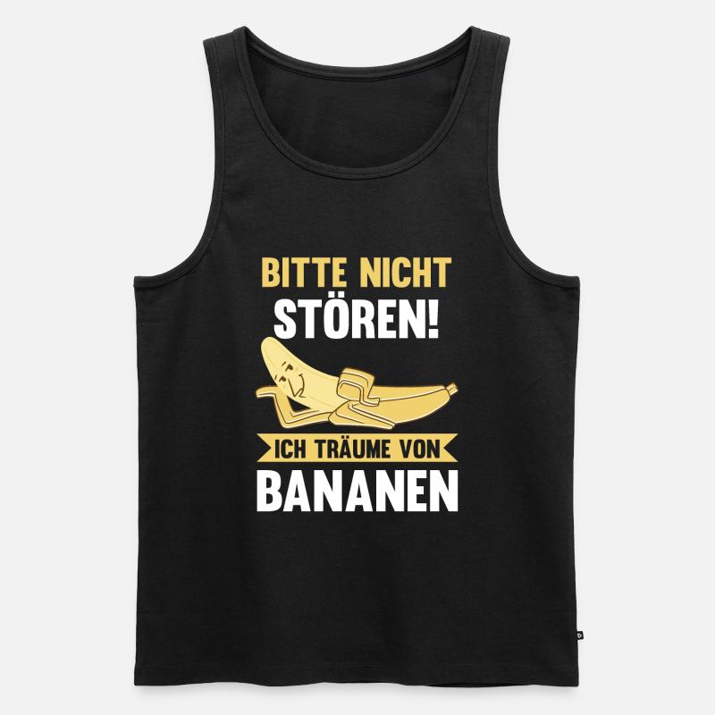 Früchte Banane - Männer Premium Bio Tank Top - Schwarz