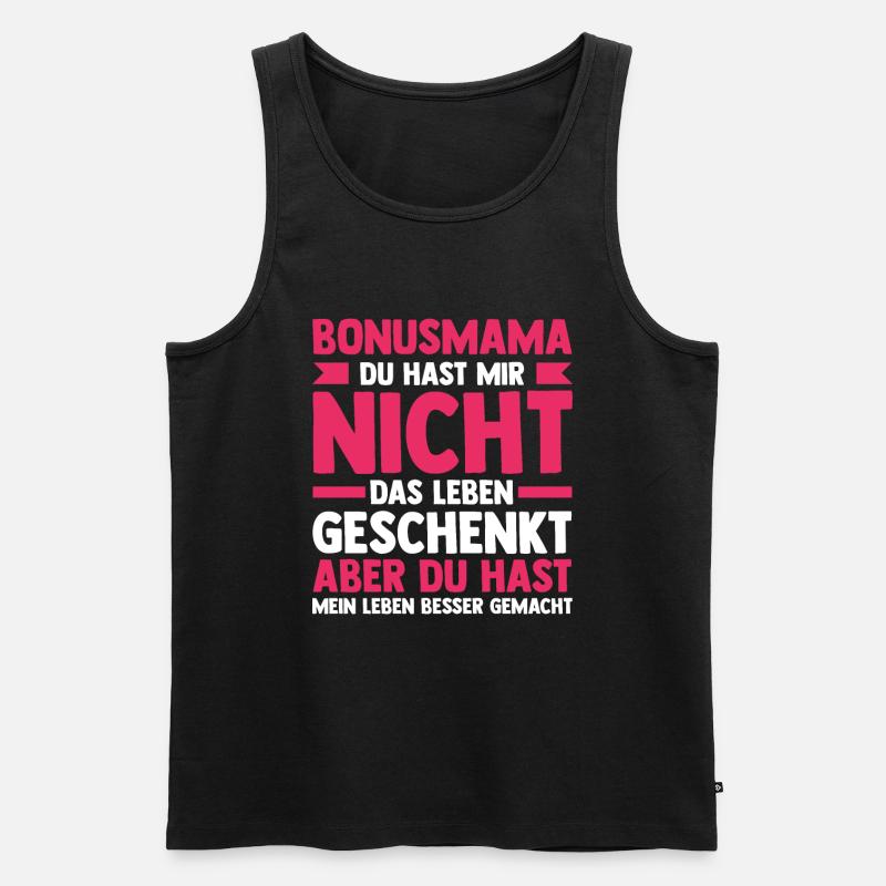 Stiefmutter Stiefmama Bonusmama - Männer Premium Bio Tank Top - Schwarz